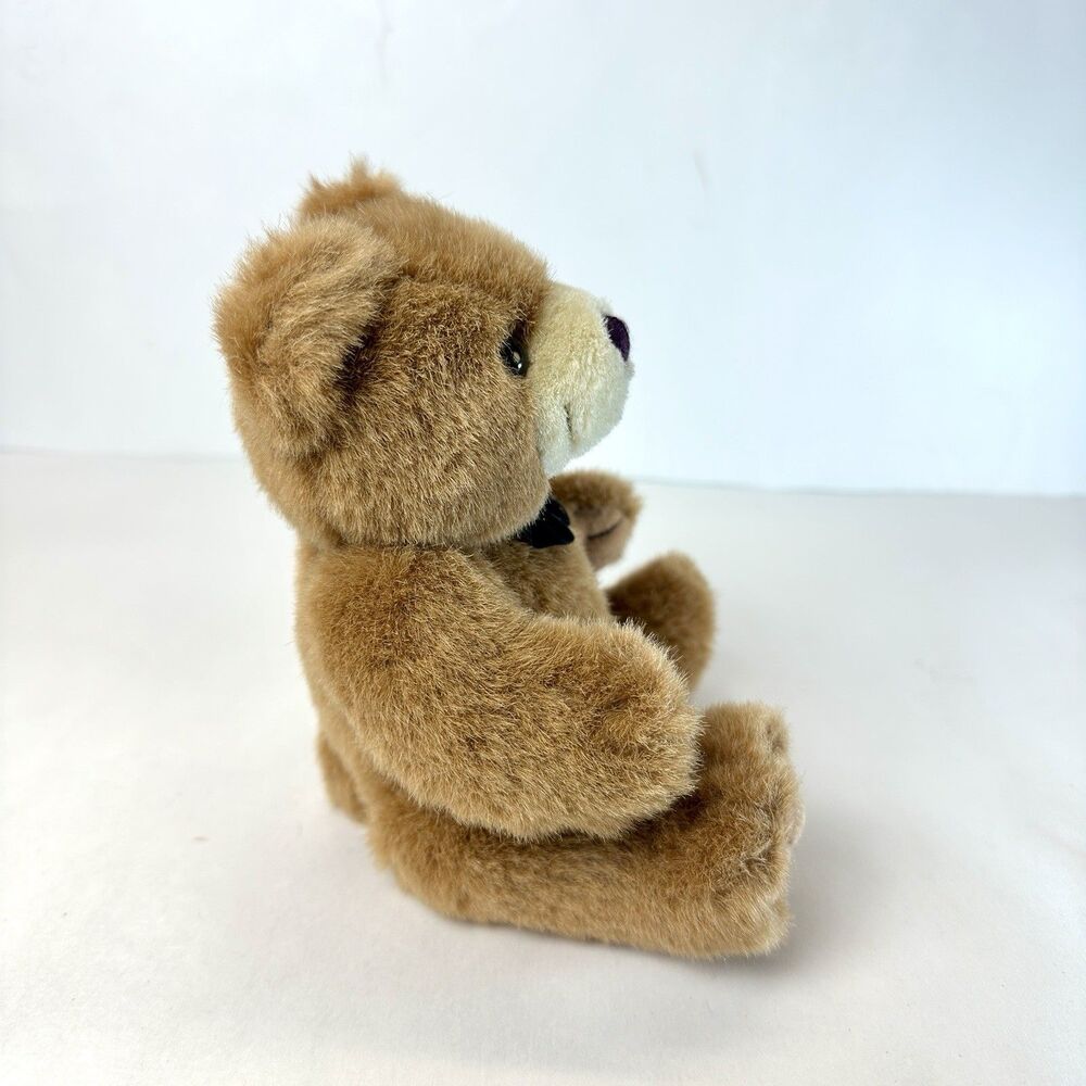 Steven Smith Vintage Brown Teddy Bear with Bow Tie Stuffed Animal Gift - Picture 2 of 11